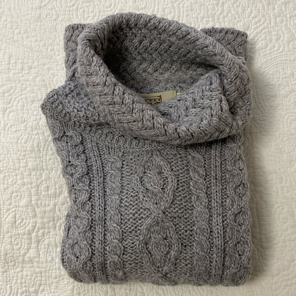 Aran Cowl Neck Tunic Sweater - Picture 4 of 16